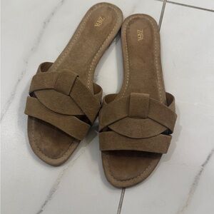Zara Women's Brown Suede Sandals